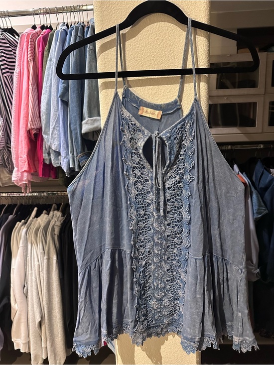 Altar'd State Tops - Altar’d State Lace-Front Bohemian Top